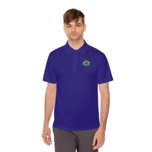 Royal Frog Men's Polo Shirt - Crowned Frog Logo Tee, Polo Shirt, Men's